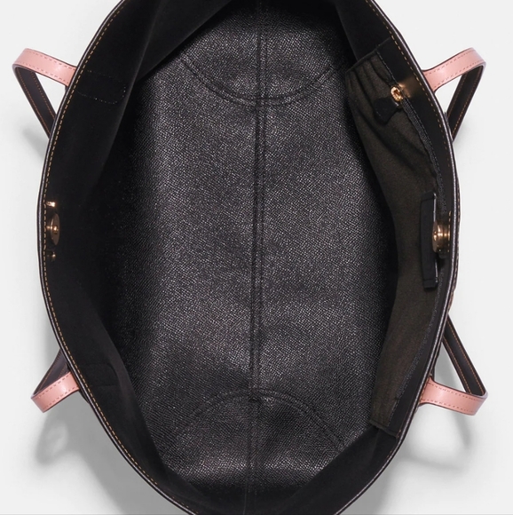 Coach City Tote In Signature Canvas With Vintage Mini Rose Print - Picture 4 of 5